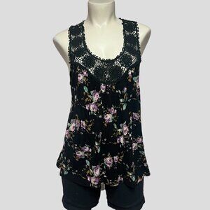 Forever XXI Floral Black Cami
